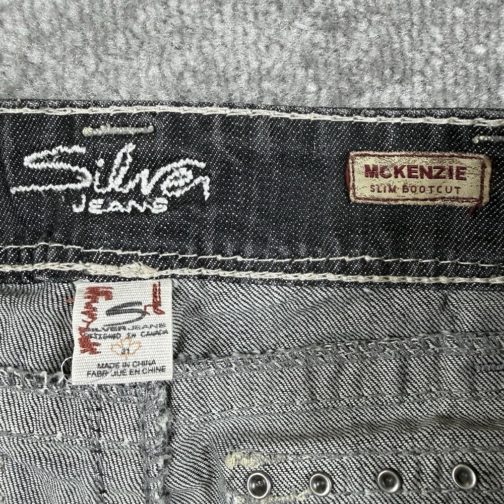 Silver Jeans Women's 31x32‎ Gray McKenzie Slim Bootcut Low Rise Pocket Flaps - Picture 4 of 10